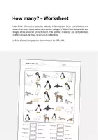 Aperçu - Cartes d'exercices - Arctic & Antarctic / Arctique et Antarctique: How many? – Worksheet (Fiche d'exercices d'anglais) - Page 1