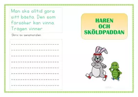 förhandsvisning - Fabel - Haren och sköldpaddan - sida 1