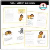 förhandsvisning - Fabel - Lejonet och musen - försättsblad