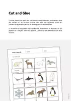 Aperçu - Matériel pour travaux manuels / dessin - Arctic & Antarctic / Arctique et Antarctique: Cut and Glue (Fiche d'exercices d'anglais) - Page 1