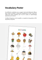 Aperçu - Affichage - Autumn / Automne: Vocabulary Poster (Affiche pour le cours d'anglais) - Page 1