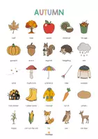 Aperçu - Affichage - Autumn / Automne: Vocabulary Poster (Affiche pour le cours d'anglais) - Page 3
