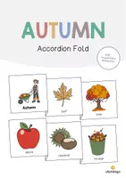 Aperçu - Fiches - Autumn / Automne: Accordion Fold (Jeu pour le cours d'anglais) - Page de couverture