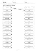 Aperçu - Cartes d'exercices - Autumn / Automne: Draw the lines 3 (Fiche d'exercices d'anglais) - Page 2