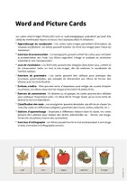 Aperçu - Affichage - Autumn / Automne: Word and Picture Cards (Cartes avec images pour le cours d'anglais) - Page 1
