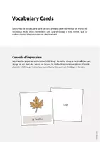 Aperçu - Fiches - Autumn / Automne: Vocabulary Cards (Cartes de mots) - Page 1