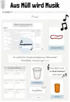 Vorschau - Stundenentwürfe - Aus Müll wird Musik: 1. Stunde der Unterrichtsreihe (Kl.1/2) - Deckblatt