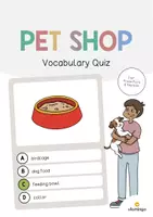 Aperçu - Jeux - Pet Shop / Animalerie: Vocabulary Quiz (Jeu de questions pour le cours d'anglais) - Page de couverture