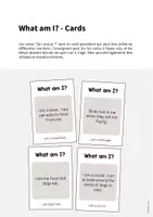 Aperçu - Jeux - Pet Shop / Animalerie: What am I? - Cards (Jeu pour le cours d'anglais) - Page 1