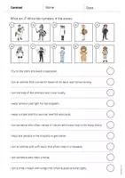 Aperçu - Cartes d'exercices - Carnival / Carnaval: What am I? - Worksheet (Fiche d'exercices d'anglais) - Page 3
