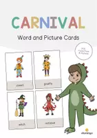 Aperçu - Affichage - Carnival / Carnaval: Word and Picture Cards (Cartes avec images pour le cours d'anglais) - Page de couverture