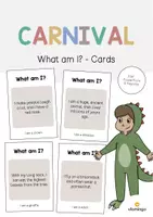 Aperçu - Jeux - Carnival / Carnaval: What am I? - Cards (Jeu pour le cours d'anglais) - Page de couverture