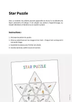 Aperçu - Jeux - Carnival / Carnaval: Star Puzzle (Jeu pour le cours d'anglais) - Page 1
