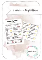 Vorschau - Bildkarten - Ferien-Erzähllose - Deckblatt