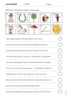 Aperçu - Cartes d'exercices - Lucky Symbols / Symboles porte-bonheur: What am I? - Worksheet (Fiche d'exercices d'anglais) - Page 2