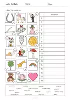 Aperçu - Fiches - Lucky Symbols / Symboles porte-bonheur: Vocabulary Worksheet 2 (Fiche d'exercices d'anglais) - Page 3