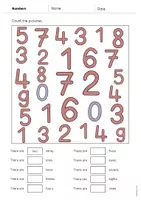 Aperçu - Cartes d'exercices - Numbers / Nombres: How many? – Worksheet (Fiche d'exercices d'anglais) - Page 3