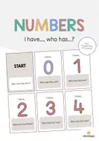 Aperçu - Jeux - Numbers / Nombres: I have..., who has...? (Jeu pour le cours d'anglais) - Page de couverture