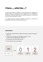 Aperçu - Jeux - Numbers / Nombres: I have..., who has...? (Jeu pour le cours d'anglais) - Page 1