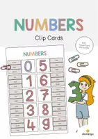 Aperçu - Cartes / Images - Numbers / Nombres: Clip Cards (Cartes à pince pour le cours d'anglais) - Page de couverture