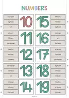 Aperçu - Cartes / Images - Numbers / Nombres: Clip Cards (Cartes à pince pour le cours d'anglais) - Page 3