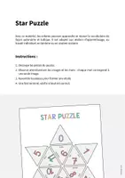 Aperçu - Jeux - Numbers / Nombres: Star Puzzle (Jeu pour le cours d'anglais) - Page 1