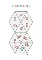 Aperçu - Jeux - Numbers / Nombres: Star Puzzle (Jeu pour le cours d'anglais) - Page 2