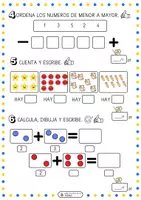 Vista previa - Evaluación - Evaluación inicial matemáticas 1ºEP - página 1