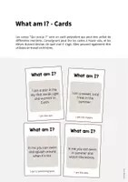 Aperçu - Jeux - Summer / Été: What am I? - Cards (Jeu pour le cours d'anglais) - Page 1