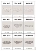 Aperçu - Jeux - Summer / Été: What am I? - Cards (Jeu pour le cours d'anglais) - Page 3