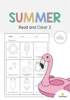 Aperçu - Cartes d'exercices - Summer / Été: Read and Color 2 (Fiche d'exercices d'anglais) - Page de couverture