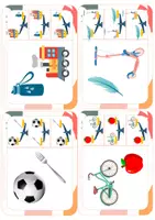 Aperçu - Apprentissages en autonomie - Cartes à pince - Les balances de Roberval - Page 2