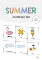 Aperçu - Fiches - Summer / Été: Accordion Fold (Jeu pour le cours d'anglais) - Page de couverture