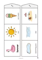 Aperçu - Fiches - Summer / Été: Accordion Fold (Jeu pour le cours d'anglais) - Page 3