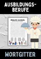 Vorschau - Spiele - Ausbildungsberufe - Suchsel / Wortgitter (4 Versionen) + QUiZ - Deckblatt