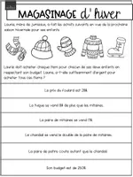 Aperçu - Cartes d'exercices - Situation d'application - Magasinage d'hiver 3e - Page 2