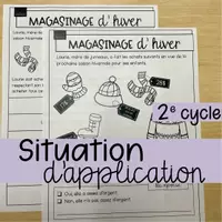 Aperçu - Cartes d'exercices - Situation d'application - Magasinage d'hiver 3e - Page de couverture