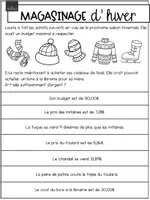 Aperçu - Cartes d'exercices - Situation d'application - Magasinage d'hiver 4e - Page 2