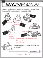 Aperçu - Feuilles d'exercices - Situation d'application - Magasinage d'hiver 5e - Page 3
