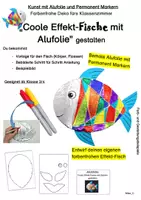 Vorschau - Mal- und Bastelvorlagen - Kunst im Sommer: Coole Effekt-Fische mit Alufolie gestalten - Deckblatt