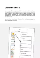 Aperçu - Cartes d'exercices - Summer / Été: Draw the lines 2 (Fiche d'exercices d'anglais) - Page 1