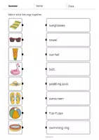 Aperçu - Cartes d'exercices - Summer / Été: Draw the lines 2 (Fiche d'exercices d'anglais) - Page 3