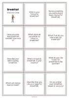 Aperçu - Cartes / Images - Breakfast / Petit-déjeuner: Smalltalk Cards (Cartes de conversation) - Page 2