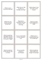 Aperçu - Cartes / Images - Breakfast / Petit-déjeuner: Smalltalk Cards (Cartes de conversation) - Page 3