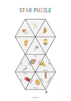 Aperçu - Jeux - Breakfast / Petit-déjeuner: Star Puzzle (Jeu pour le cours d'anglais) - Page 2