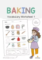 Aperçu - Fiches - Baking / Cuisson: Vocabulary Worksheet 1 (Fiche d'exercices d'anglais) - Page de couverture