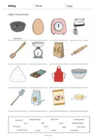 Aperçu - Fiches - Baking / Cuisson: Vocabulary Worksheet 1 (Fiche d'exercices d'anglais) - Page 3