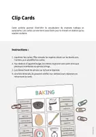 Aperçu - Cartes / Images - Baking / Cuisson: Clip Cards (Cartes à pince pour le cours d'anglais) - Page 1