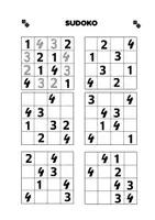Vorschau - Arbeitsblätter - AB - Soduku - Zahlen 1 bis 4 (1. Klasse) - Deckblatt