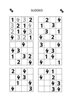 Vorschau - Arbeitsblätter - AB - Soduku - Zahlen 1 bis 4 (1. Klasse) - Seite 1